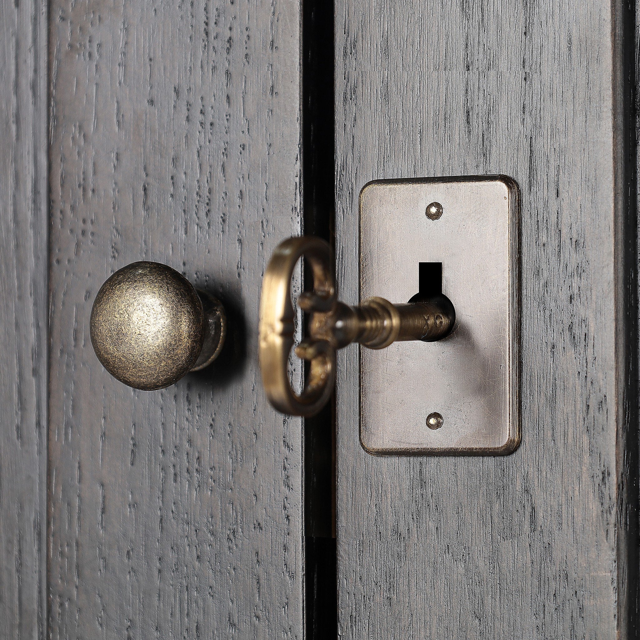 Four Hands Brushed Brass Darts Cabinet