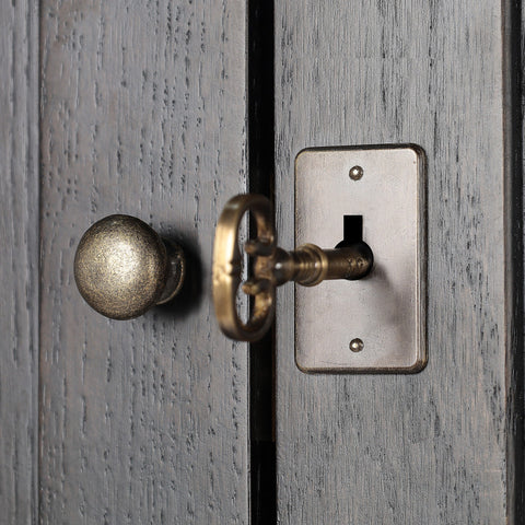 Image of Four Hands Brushed Brass Darts Cabinet