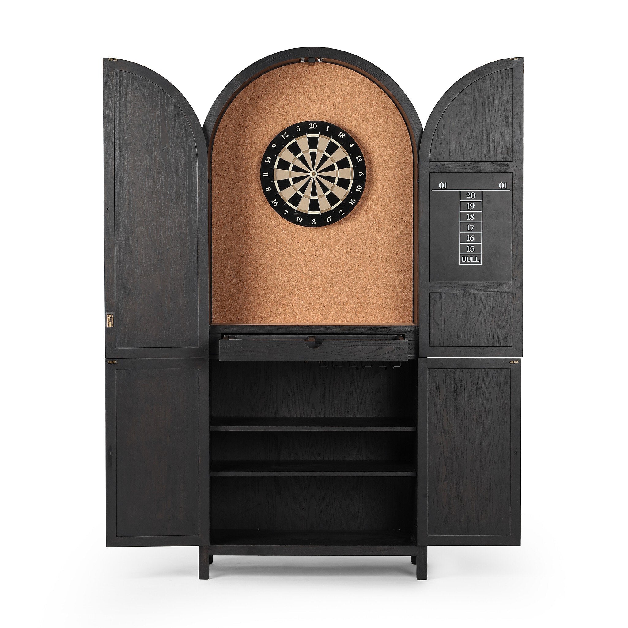 Four Hands Brushed Brass Darts Cabinet